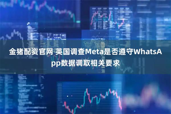 金豬配資官網 英國調查Meta是否遵守WhatsApp數據調取相關要求
